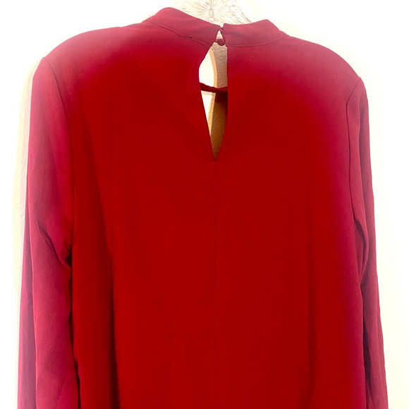 Crimson skater dress w/choker & v-neck, Gorgeous! Sz M - Picture 15 of 16